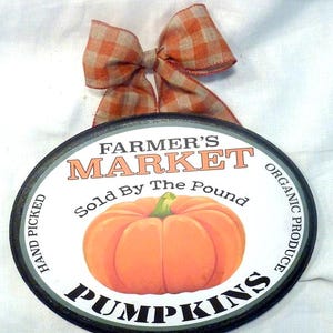 Pumpkin sign, wood plaques for Fall
