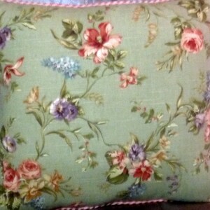 Designer fabric Pillow covers, sage green pillows