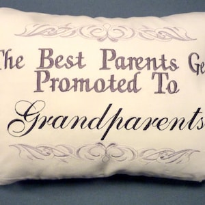Funda de almohada para abuelos, almohada para padres, fundas de almohada bordadas