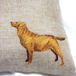 Black Labrador Retriever embroidered pillow, pillows with dogs image 7