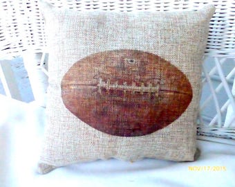 Football Pillows, Vintage sports pillows, Boys room decor