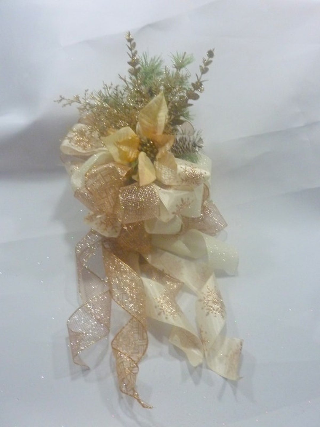 Rose Gold Ribbon Tree Topper, Bow Tree Topper Etsy