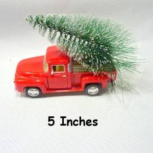 Red pickup with Tree, Red Farm Truck