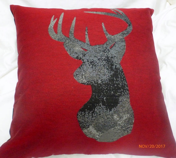 Deer Head Pillow Cover Extra Large Floor Pillows Accent Etsy