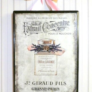 Paris Lavender Wood Plaques, French Country decor