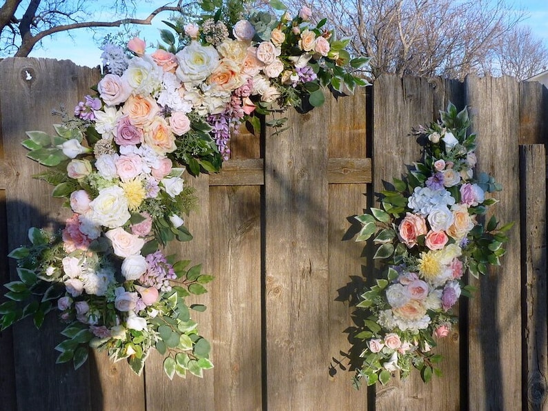 Pastel Wedding Arch Flowers Circle Wedding Arch Flowers - Etsy