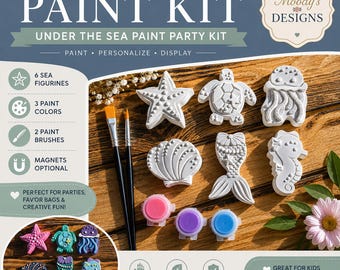 Kids Party Favors • Under The Sea Paint Kit • Paint a Magnet