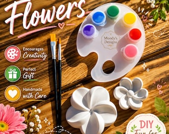 Premium Party Favors • Flower Paint Kit • Premium Paint Kit with Palette