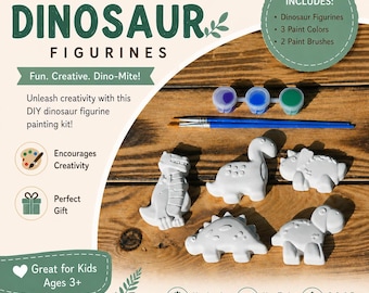 Kids Party Favors • Dinosaur Paint Kit • Paint a Magnet