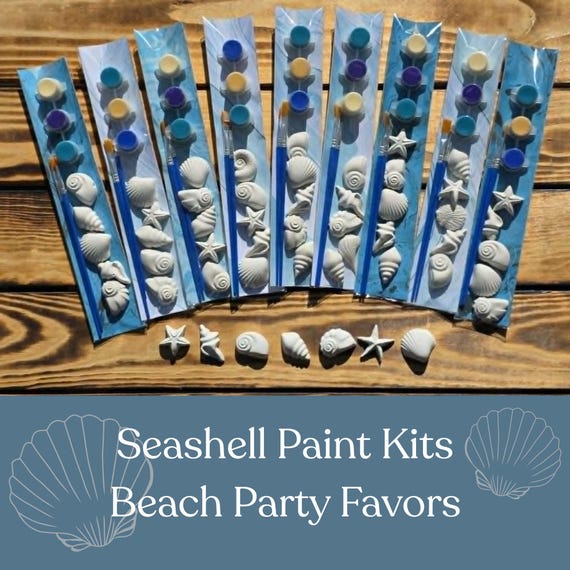 Kids Party Favors • Seashell Paint Kit • Paint a Magnet
