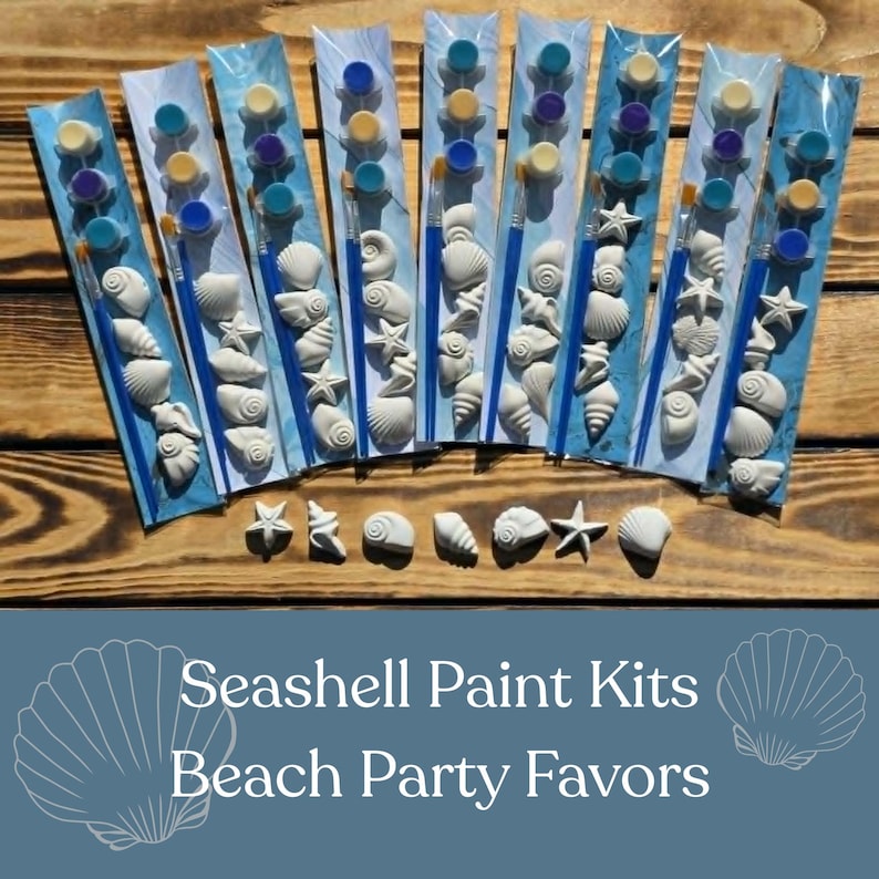 Kids Party Favors • Seashell Paint Kit image 1
