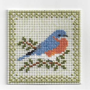 Birds of the Air - Bluebird - Counted Cross Stitch Chart - PDF Instant Download