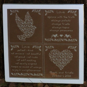 Rosebud Lace Wedding Quartet - Counted Cross Stitch Chart - PDF Instant Download