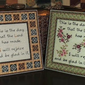This is the Day - 2 Counted Cross Stitch Charts - PDF Instant Download