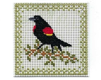 More Birds of the Air - Red Winged Blackbird - Counted Cross Stitch Chart - PDF Instant Download