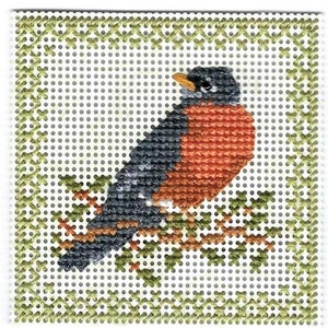 Plus d'oiseaux de l'air - Robin - Tableau de point de croix compté - PDF Téléchargement instantané