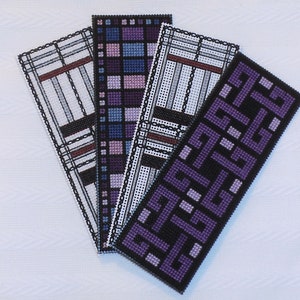 Midnight Reflections set of bookmark patterns - Counted Cross Stitch Chart - PDF Instant Download
