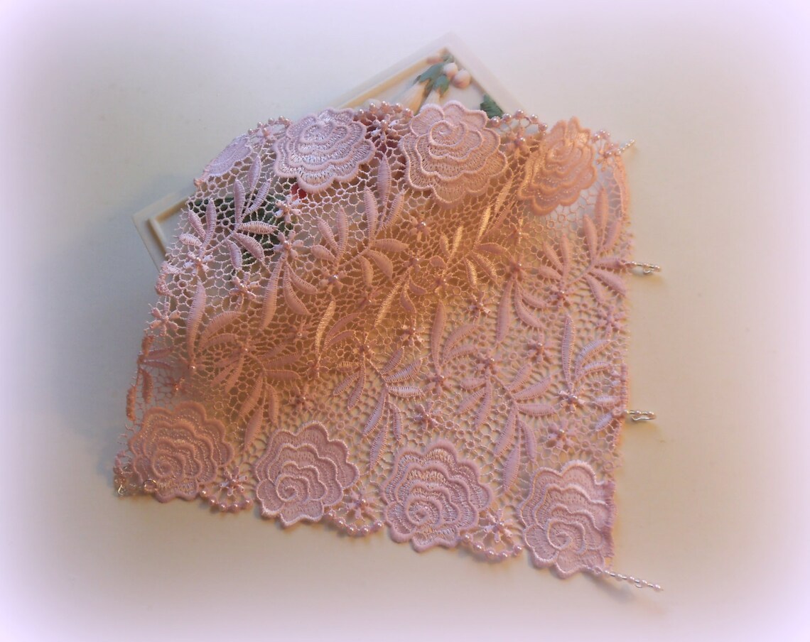 Pink Lace Bridal Arm Cuff / Wedding Lace Bracelet / Bridal Etsy