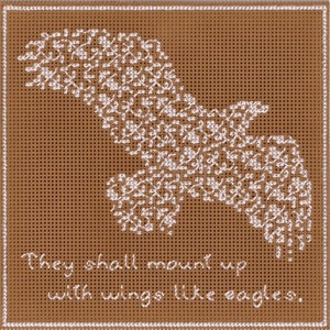 Rosenknospen-Spitzenflügel wie Adler - Kreuzstichvorlage - PDF Sofort Download