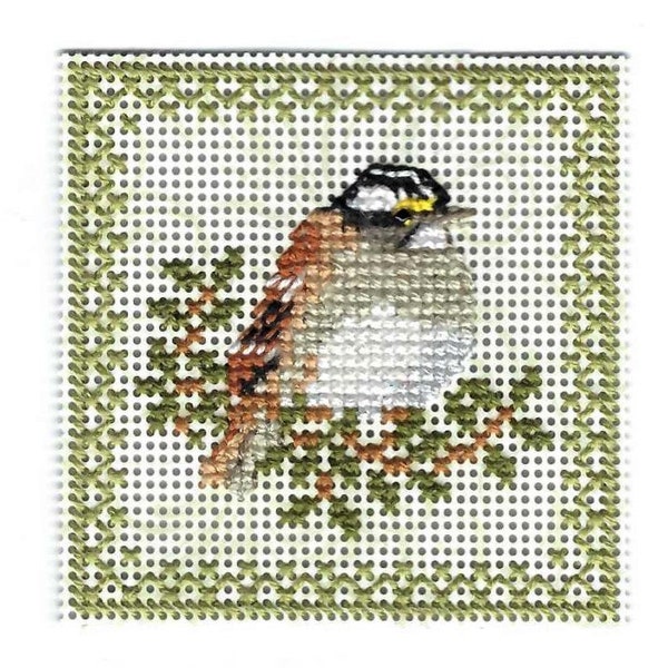 More Birds of the Air - White Throated Sparrow - Counted Cross Stitch Chart - PDF Instant Download