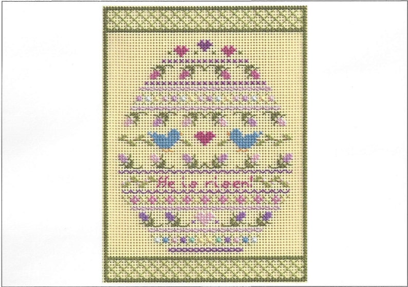 Blue Bird Easter Egg Counted Cross Stitch Chart PDF Etsy