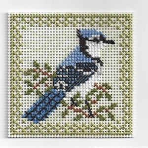 Oiseaux des airs - Geai bleu - Grille de point de croix compté - PDF à téléchargement immédiat