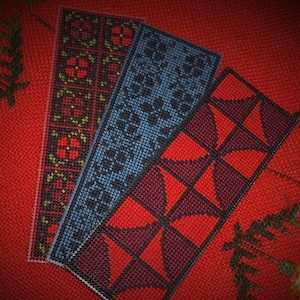 Reflections at Dusk set of 3 Bookmark patterns - Counted Cross Stitch Chart - PDF Instant Download
