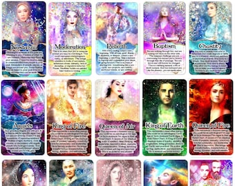 The Samsara Oracle Deck, (92 Cards Tarot Size Oracle Deck), Handcrafted Custom Relationship Career Love Spiritual Guidance Oracle Cards