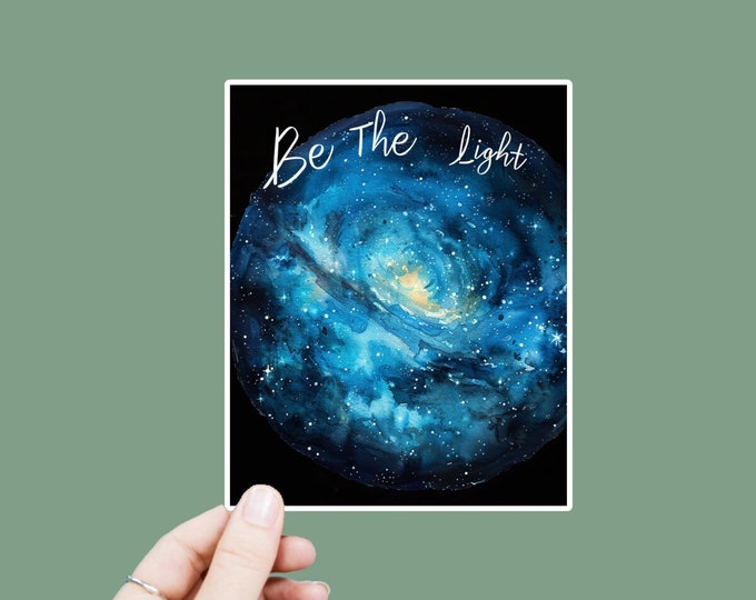 Be the Light Decal, Satin Finish Sticker, Boho Sticker Laptop Sticker, Window Decal, Water Bottle Decal, 4 Sizes