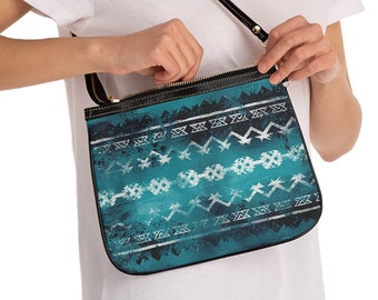 10x8" PU Vegan Leather Shoulder Bag, Boho Bohemian Accessories, Purse with Lining and Pockets, Boho Lined Purse