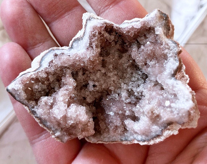 AAA Grade RARE Pink Amethyst Crystal Geode, Patagonia Argentina Pink Amethyst Gemstone Geode, Pink Crystal Geode Rock Specimen