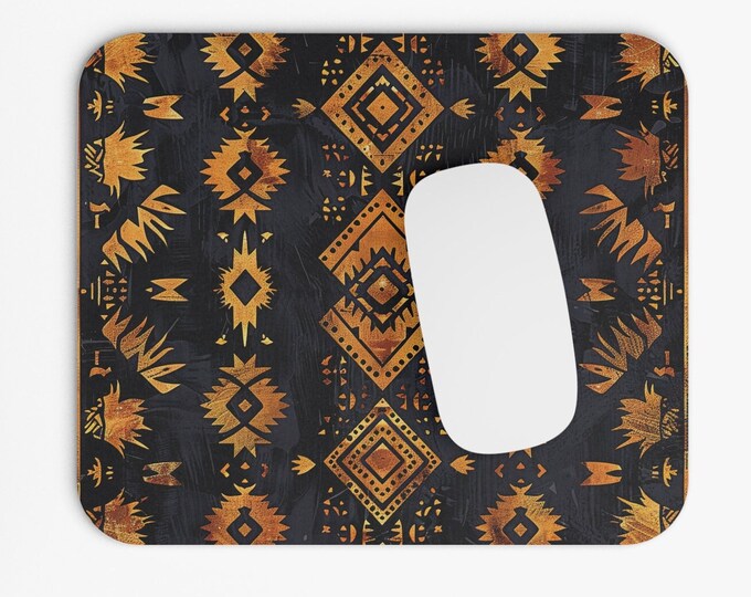 Boho Print Mouse Pad, 9"x8" Hippie Boho Mouse Pad, Tech Desk Office Computer Mouse Pad Office Supplies, Neoprene Non Slip Mouse