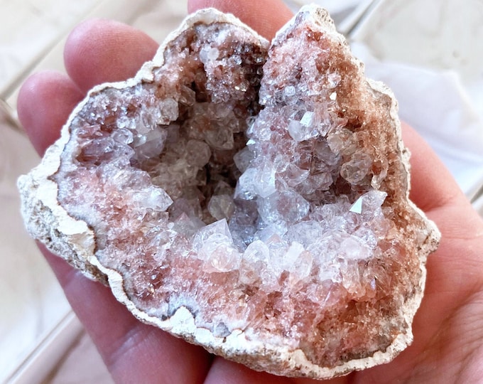 AAA Grade RARE Pink Amethyst Crystal Geode, Patagonia Argentina Pink Amethyst Gemstone Geode, Pink Crystal Geode Rock Specimen