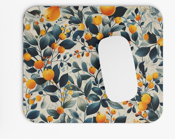 Floral Boho Print Mouse Pad, 9"x8" Hippie Boho Mouse Pad, Tech Desk Office Computer Mouse Pad Office Supplies, Neoprene Non Slip Mouse