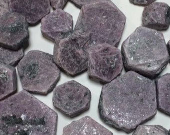 Bulk 1lb Raw Ruby Hexagonal Gemstones, Bulk Wholesale Rough Hexagonal Ruby Rocks Stones, Rough Red Gemstones, Bulk Crystals, Bulk Gemstones