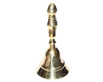 Brass Altar Bell, 5" Inches, Ceremonial Bell, Brass Altar Bell, Meditation Wicca Witchy Supplies, Meditation Bell