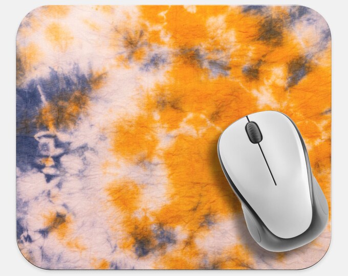 Tie Dye Mouse Pad, Hippie Mouse Pad, Computer Accessories, Tech Desk Supplies, Boho Bohemian Hippie Mouse Pad, Neoprene Non Slip Mouse Pad