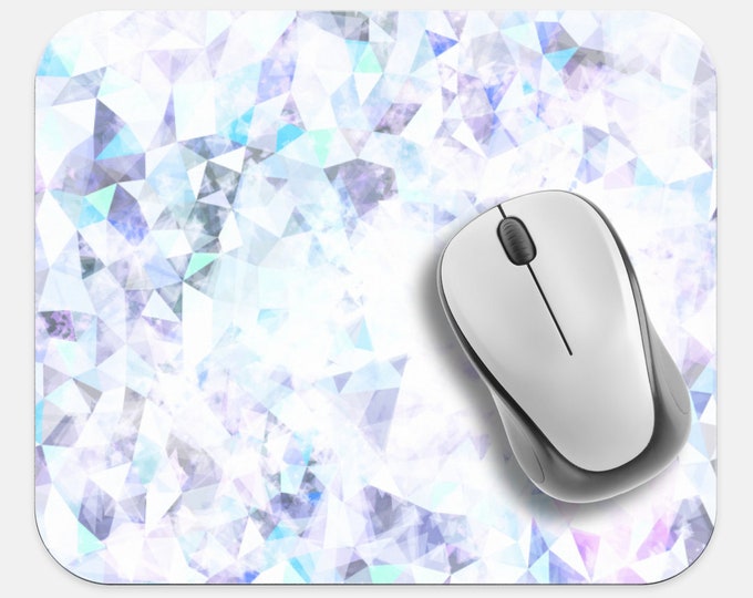 Gemstone Crystals Mouse Pad, Gems Mouse Pad, Computer Accessories, Tech Desk Supplies, Boho Bohemian Hippie Mouse Pad, Neoprene Mouse Pad