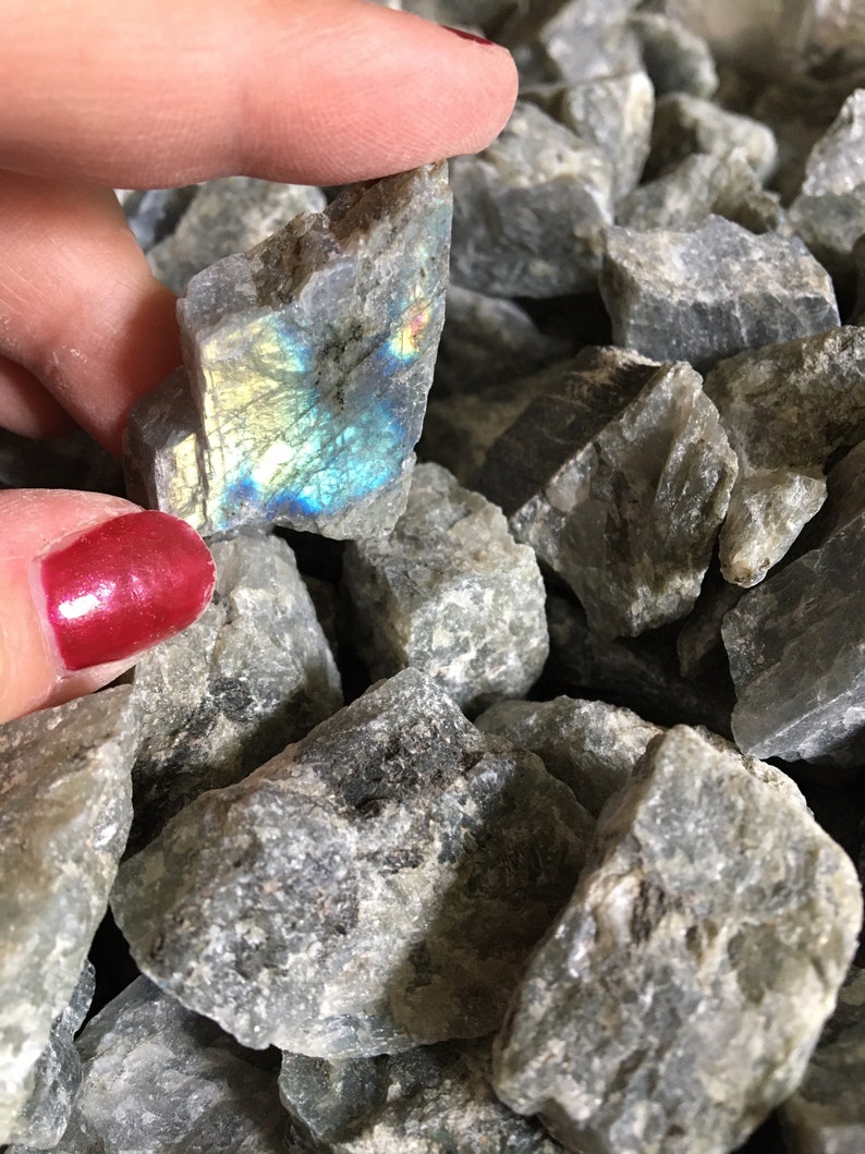 Bulk 1lb Rough Raw Flashy Labradorite Gemstones Bulk Etsy