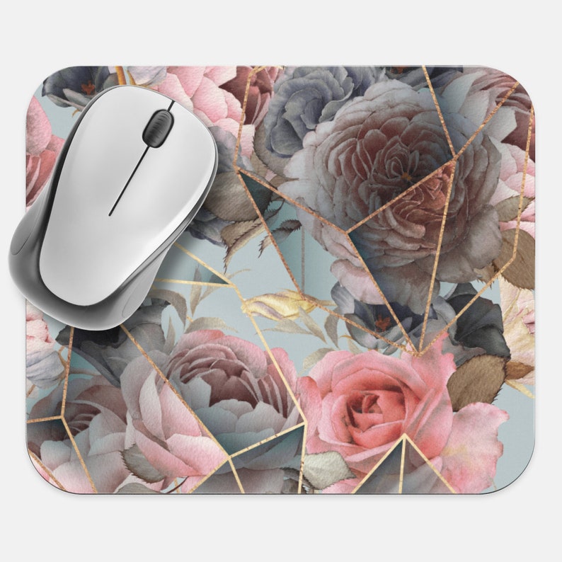 Floral Mouse Pad Flowers Mouse Pad Computer Accessories - Etsy