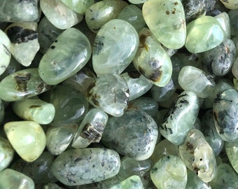 Bulk 1lb Tumbled Prehnite with Epidote Gemstones, Bulk Wholesale Tumbled Stones, Tumbled Prehnite Gemstones, Bulk Crystals, Bulk Gemstones