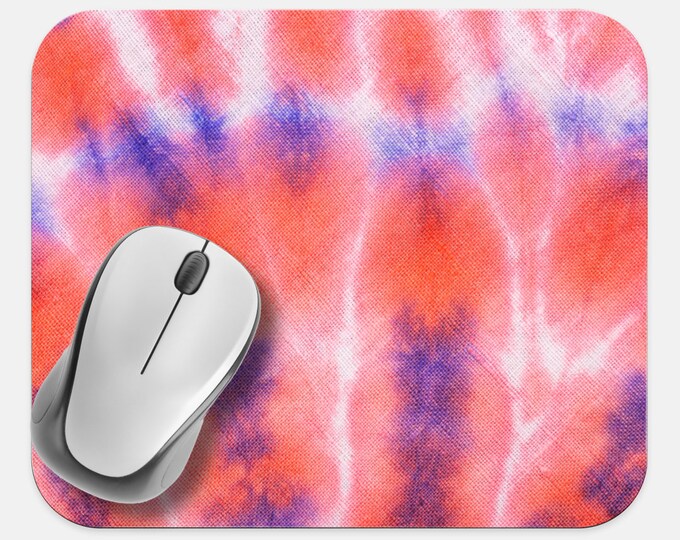 Tie Dye Mouse Pad, Hippie Mouse Pad, Computer Accessories, Tech Desk Supplies, Boho Bohemian Hippie Mouse Pad, Neoprene Non Slip Mouse Pad