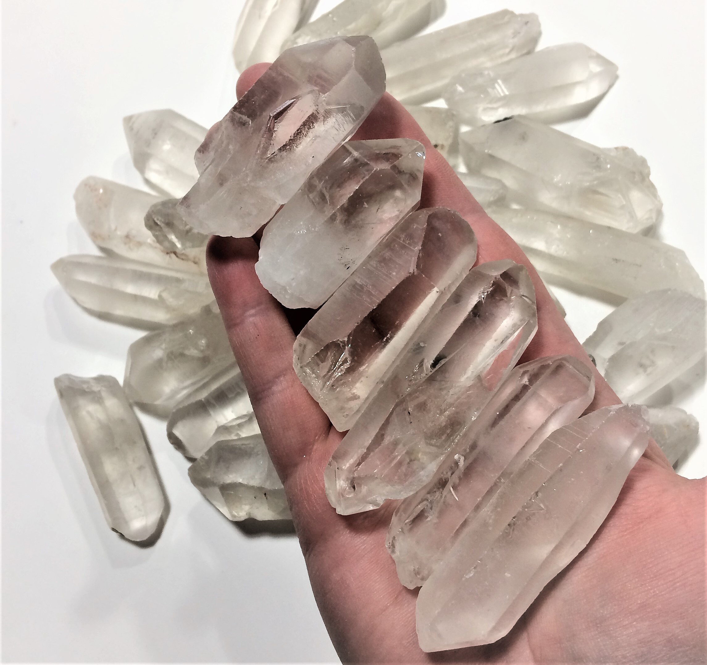 Bulk 1 Pound LARGE 23 Inch Quartz Crystal Points, B Grade, Wholesale Crystal Quartz Points