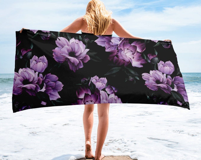 Large Beach Towel, 30 x 60 Inch Towel, Bath Towel, Wildflowers Floral Towel, Custom Print Towel, Floral Art Designer Towel, Premium Towel