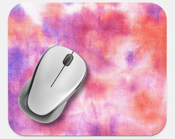 Tie Dye Mouse Pad, Hippie Mouse Pad, Computer Accessories, Tech Desk Supplies, Boho Bohemian Hippie Mouse Pad, Neoprene Non Slip Mouse Pad