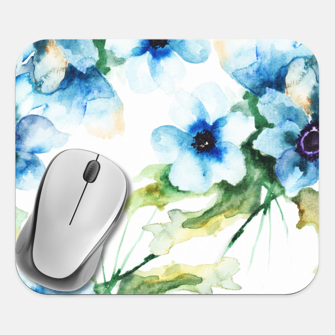 Floral Mouse Pad Flowers Mouse Pad Computer Accessories - Etsy UK