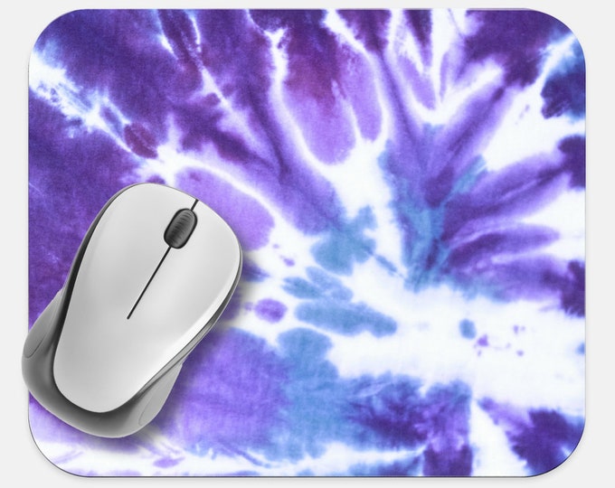 Tie Dye Mouse Pad, Hippie Mouse Pad, Computer Accessories, Tech Desk Supplies, Boho Bohemian Hippie Mouse Pad, Neoprene Non Slip Mouse Pad