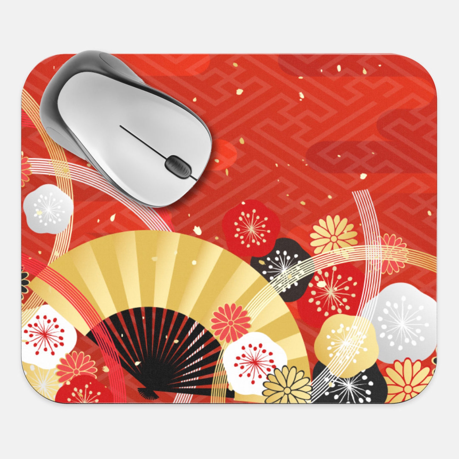 Japanese Art Mouse Pad, Asian Art Mouse Pad, Computer Accessories, Tech