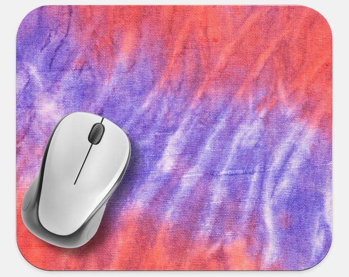 Tie Dye Mouse Pad, Hippie Mouse Pad, Computer Accessories, Tech Desk Supplies, Boho Bohemian Hippie Mouse Pad, Neoprene Non Slip Mouse Pad