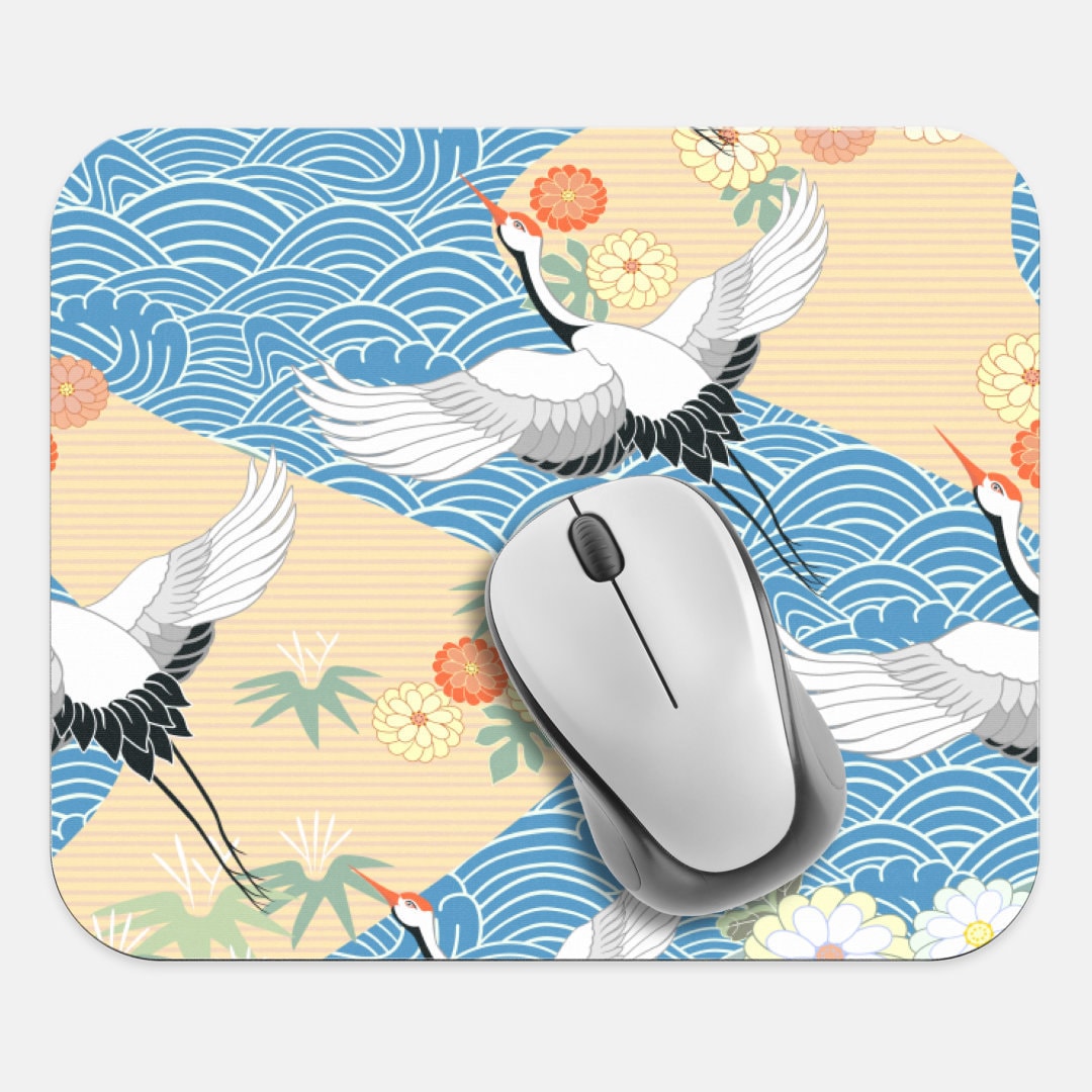 Japanese Art Mouse Pad, Asian Art Mouse Pad, Computer Accessories, Tech